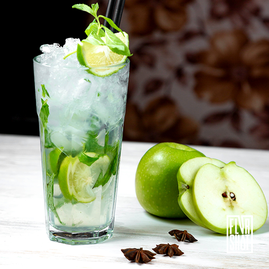 White Grape Green Apple Fizz Mocktail